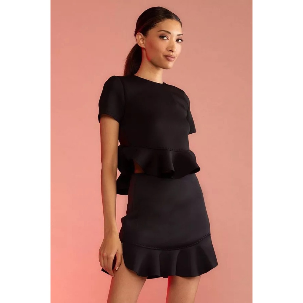 NWT Cynthia Rowley Flounce Hem Skirt 10